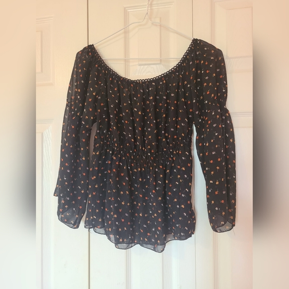 Vtg Boho Whisper Sheer Black Top 🖤🌴 - Picture 7 of 7